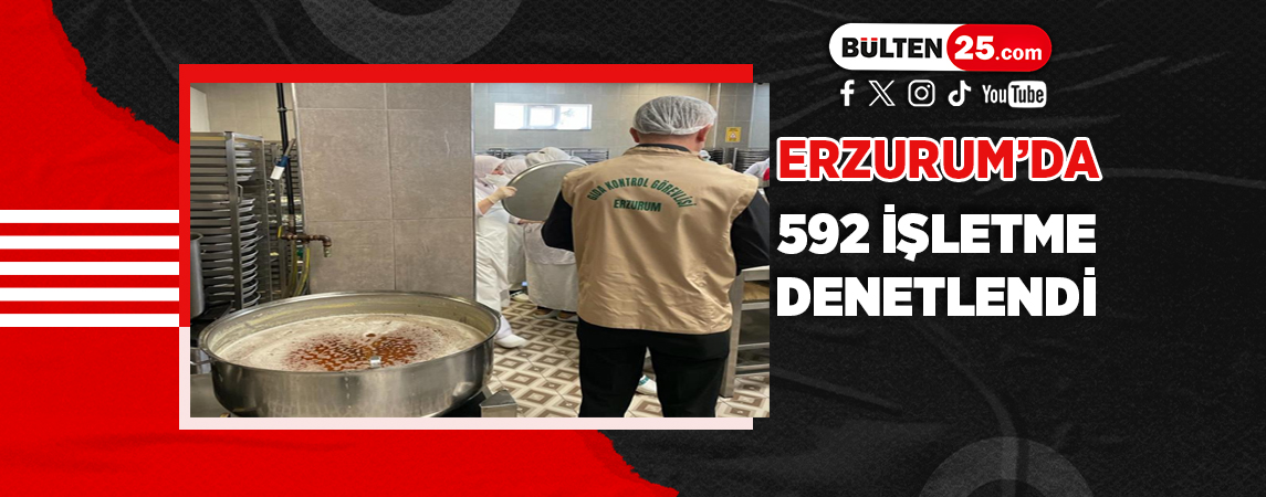 ERZURUM’DA 592 İŞLETME DENETLENDİ