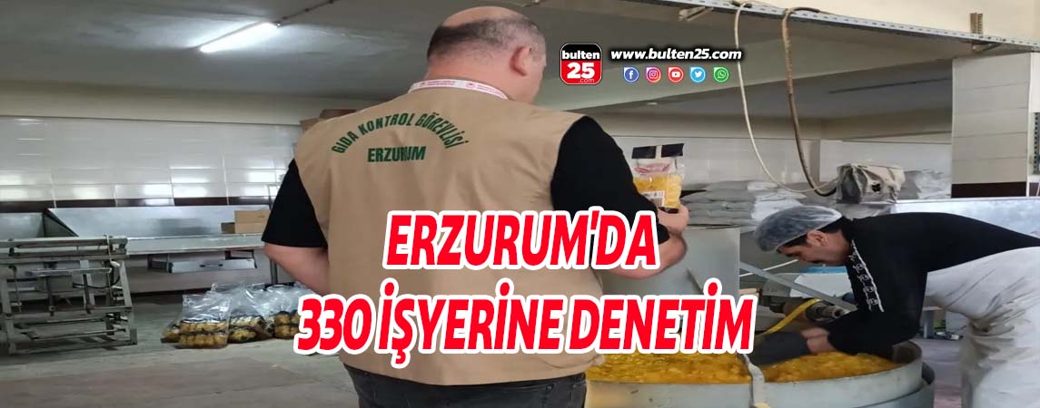 ERZURUM'DA 330 İŞYERİNE DENETİM