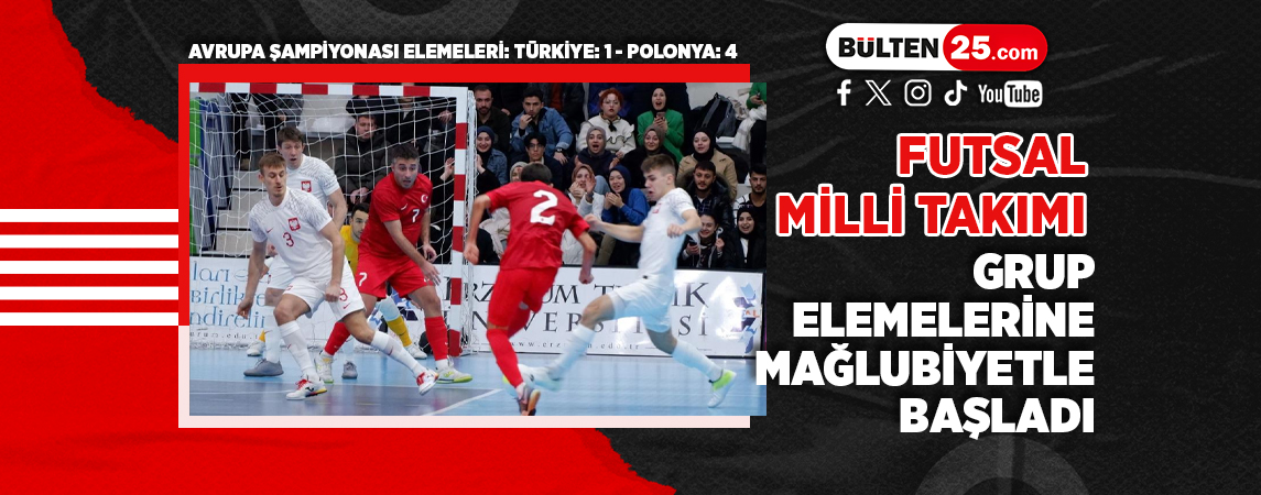 FUTSAL MİLLİ TAKIMI GRUP ELEMELERİNE MAĞLUBİYETLE BAŞLADI